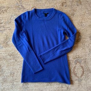 J. Crew Blue Longsleeve Cashmere Tee, XS